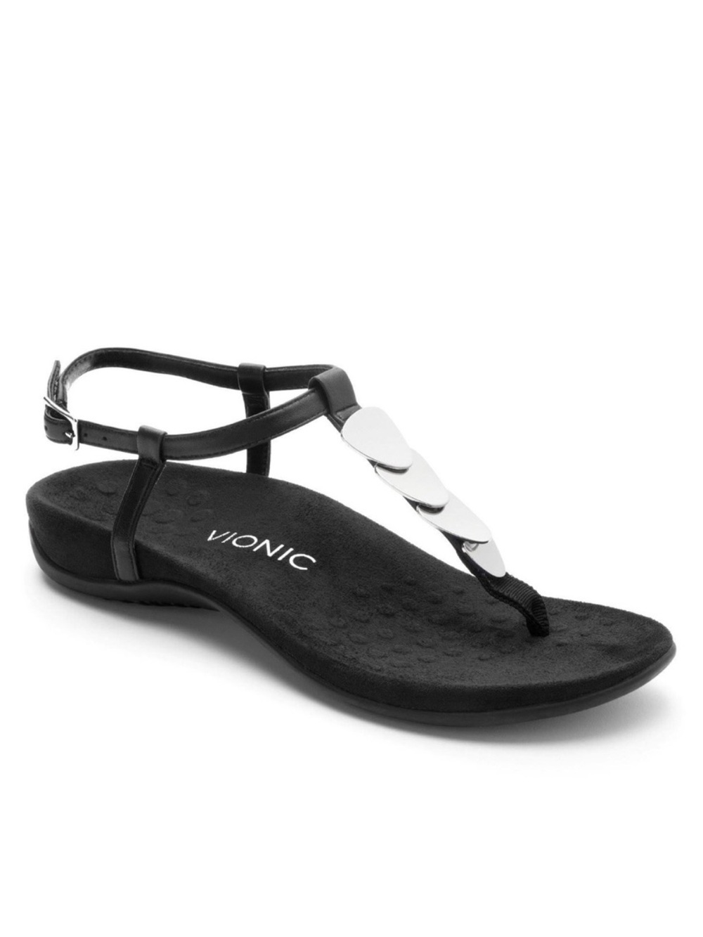 Vionic Miami Sandal Black and Silver 6